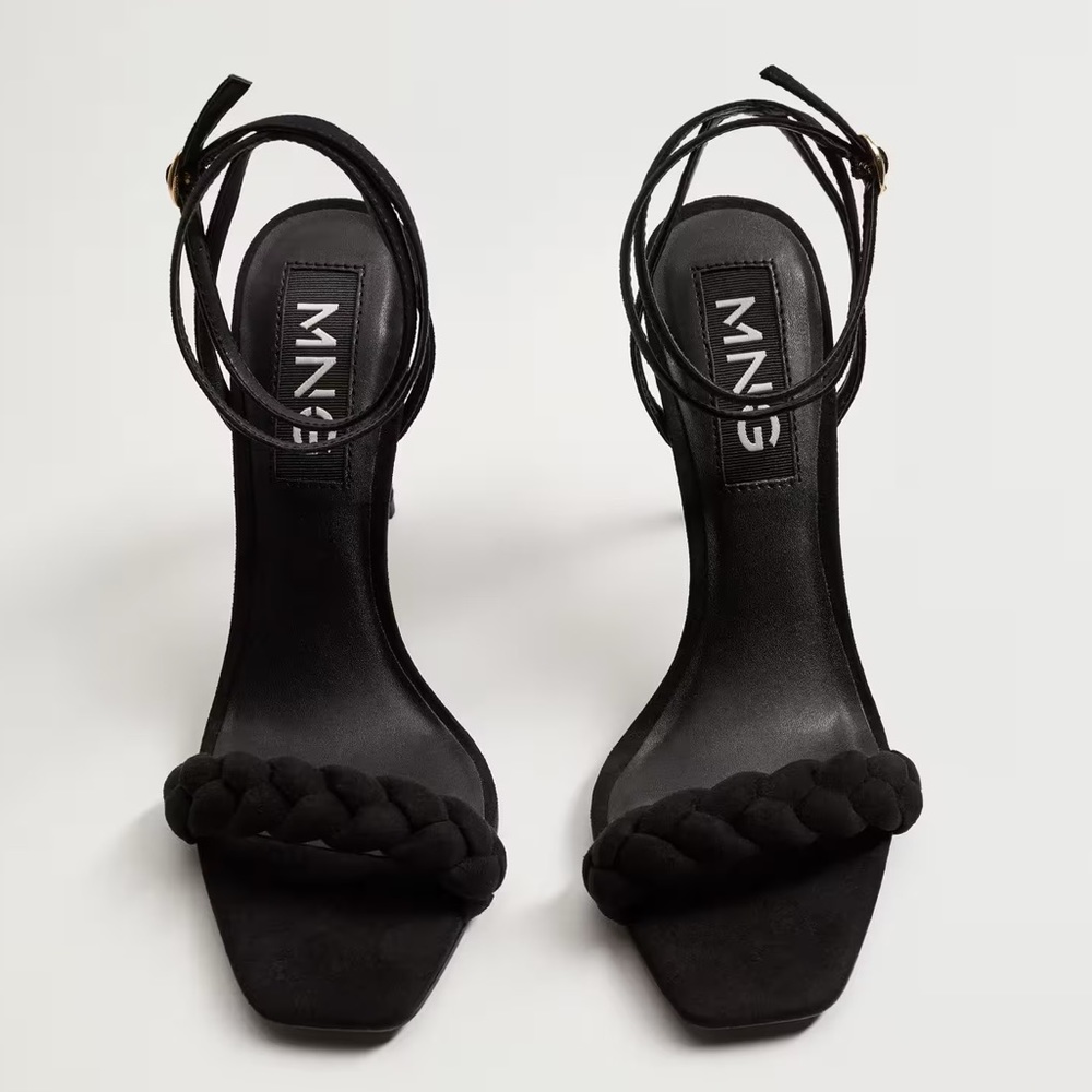 Mango braided heel design sandals